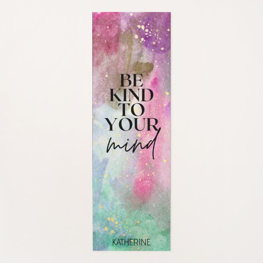 Gold Custom Name Workout motivational monogram  Yogamat (Voorkant)