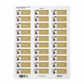 Gold Custom Photo Holiday Retouradres Etiket (Full Sheet)