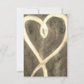 Gold Customizeable Heart Wedding Invitation RSVP Kaart (Achterkant)