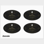 Gold  Cute Hearts Black Product Labels Logo (Vel)