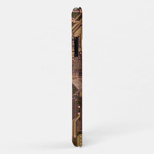 Gold Cyber Circuit Board Tech Art Electronics Case-Mate iPhone Case (Achterkant/rechts)