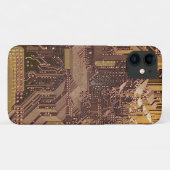 Gold Cyber Circuit Board Tech Art Electronics Case-Mate iPhone Case (Achterkant (horizontaal))
