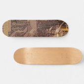 Gold Cyber Circuit Board Tech Art Electronics Persoonlijk Skateboard (Horizontaal)