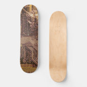 Gold Cyber Circuit Board Tech Art Electronics Persoonlijk Skateboard (Voorkant)