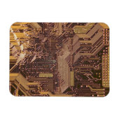 Gold Cyber Circuit Board Tech Electronics Magneet (Horizontaal)