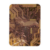 Gold Cyber Circuit Board Tech Electronics Magneet (Verticaal)
