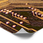 Gold Cyber Circuit Board Tech Electronics Poster (Hoek)