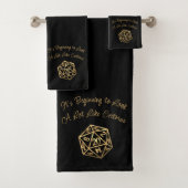 Gold D20-kernen | Tabletop Role Player Dice Bad Handdoek (Insitu)