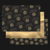 Gold D20-kernen | Tabletop Role Player Dice Inpakpapier Vel