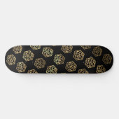 Gold D20-patroon | Tabletop Role Player Dice Persoonlijk Skateboard (Horizontaal)