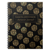 Gold D20-patroon | Tafelfunctie Notitieboek (Voorkant)