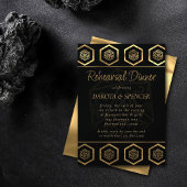 Gold D20 | Tabletop Role Player Rehearsal Dinner Kaart