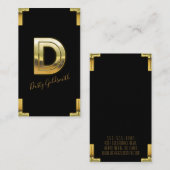 Gold D Initiaal en Visitekaartje aan de grenzen (Voorkant / Achterkant)