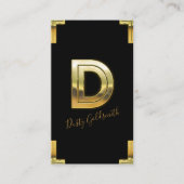 Gold D Initiaal en Visitekaartje aan de grenzen (Voorkant)