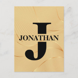 Gold Dad Initial Name Appreciation Design Briefkaart