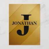 Gold Dad Initial Name Appreciation Design Feestdagenkaart (Voorkant)