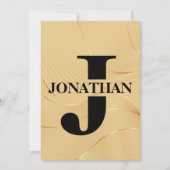 Gold Dad Initial Name Appreciation Design Feestdagenkaart (Voorkant)