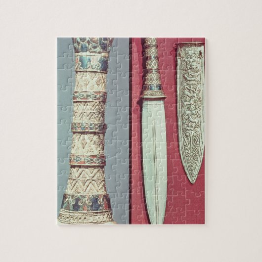 Gold dagger en sheath, Tutankhamun Treasure, c.13 Legpuzzel (Verticaal)