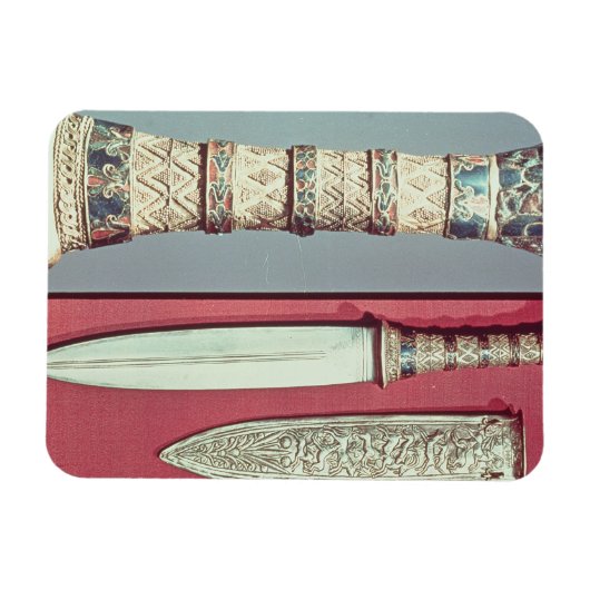 Gold dagger en sheath, Tutankhamun Treasure, c.13 Magneet (Horizontaal)