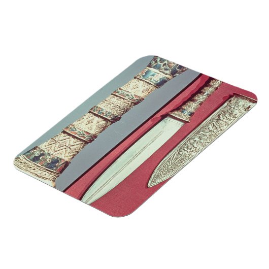 Gold dagger en sheath, Tutankhamun Treasure, c.13 Magneet (Linkerzijde)