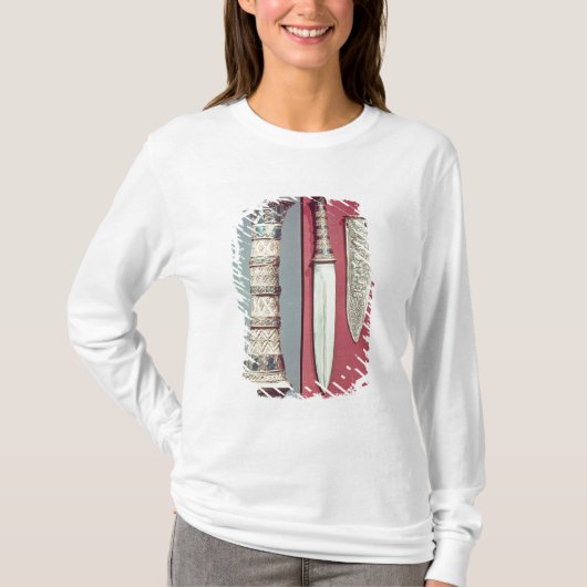 Gold dagger en sheath, Tutankhamun Treasure, c.13 T-shirt (Voorkant)