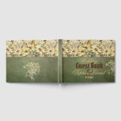 Gold Daisies met Sage Wedding Guest Book Gastenboek (Volledig)