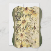 Gold Daisies met Sage Wedding Vrijgezellenfeest Ka Kaart (Achterkant)