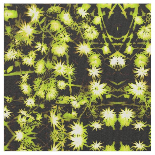 Gold Daisy Fabric Stof (Close Up)