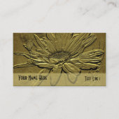 Gold Daisy Floral Visitekaartje (Voorkant)