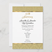 Gold  damask 50e bruiloft kaart (Voorkant)