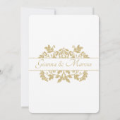 Gold Damask 50e Jubileum Kaart (Achterkant)