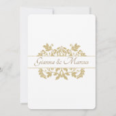 Gold Damask 50e Jubileum Kaart (Achterkant)