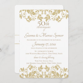 Gold Damask 50e Jubileum Kaart