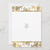 Gold damask 50e trouwdag kaart (Achterkant)