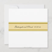 Gold damask brocade Hindu bruiloft Kaart (Achterkant)