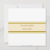 Gold Damask Brocade Joods bruiloft Kaart (Achterkant)