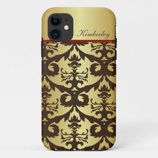 Gold Damask Case-Mate iPhone Case (Achterkant)
