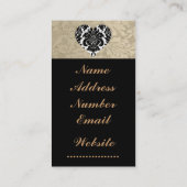 Gold  Damask Divine Elegance Visitekaartje (Achterkant)