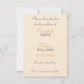 Gold  Damask Elegance Save the Date Kaart (Achterkant)