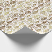 Gold Damask Elegant Holiday Kerstmis Cadeaupapier (Hoek)