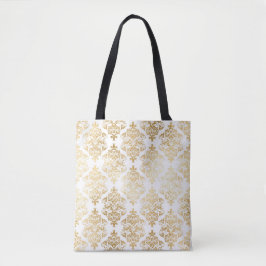 Gold Damask Elegant Tote Bag