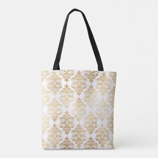 Gold Damask Elegant Tote Bag (Achterkant)