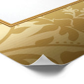 Gold Damask en White - Seating Chart Poster (Hoek)