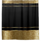 Gold Damask en zwart design Douchegordijn (Voorkant)