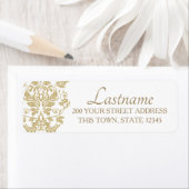 Gold Damask Etiket (Insitu)