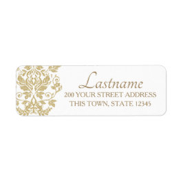Gold Damask Etiket