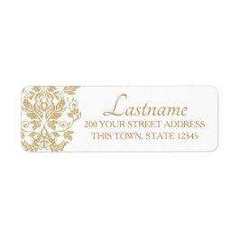 Gold Damask Etiket
