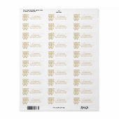 Gold Damask Etiket (Full Sheet)