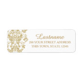 Gold Damask Etiket (Voorkant)