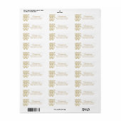 Gold Damask Etiket (Full Sheet)